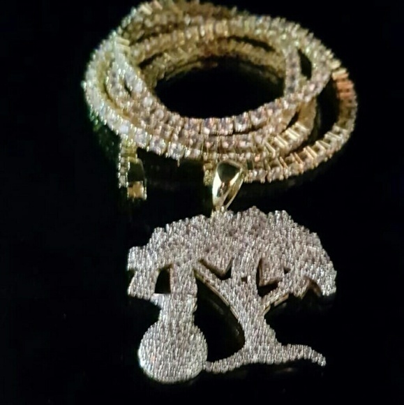 BRAND NEW ICED OUT DIAMOND SIMULATED CHAIN - Picture 3 of 3